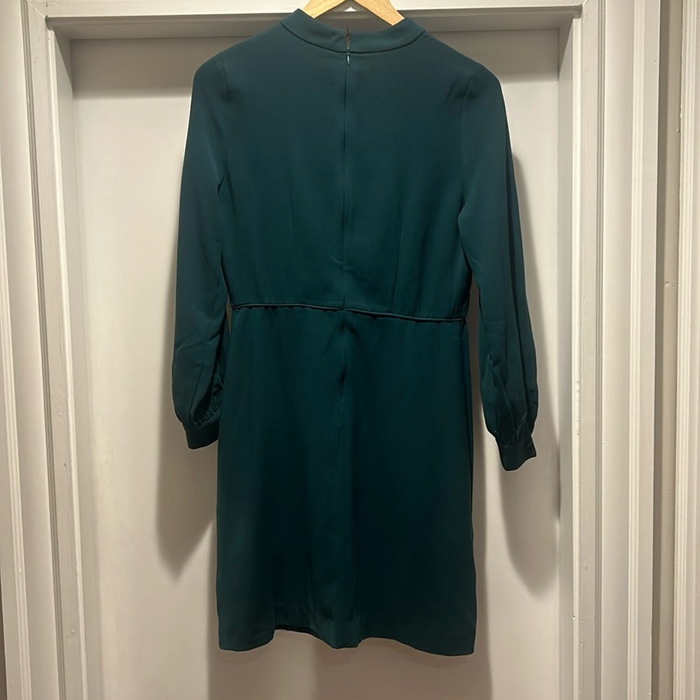 Ann Taylor hunter green long sleeve dress